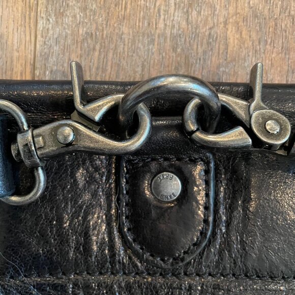 Frye Josie Leather Backpack Tote | Black with Silver Hardware | NWOT - Picture 2 of 7